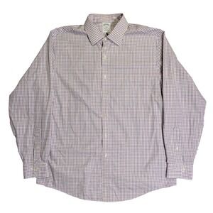 Brooks Brothers Regent Fit Shirt Mens Size 16 1/2 Plaid Button Up Long Sleeve